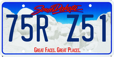 SD license plate 75RZ51