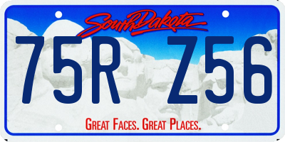 SD license plate 75RZ56