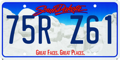 SD license plate 75RZ61