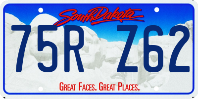 SD license plate 75RZ62