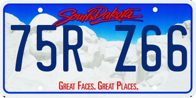 SD license plate 75RZ66