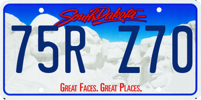 SD license plate 75RZ70