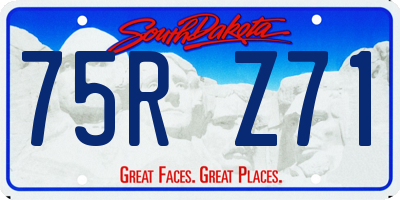 SD license plate 75RZ71
