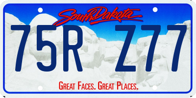 SD license plate 75RZ77