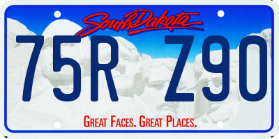 SD license plate 75RZ90