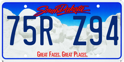 SD license plate 75RZ94