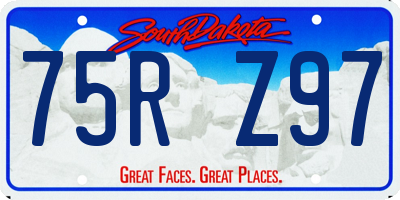 SD license plate 75RZ97