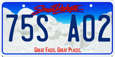 SD license plate 75SA02