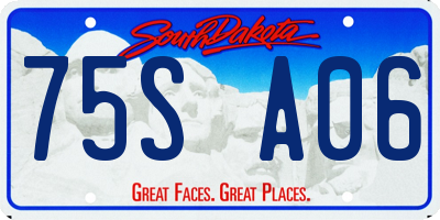 SD license plate 75SA06