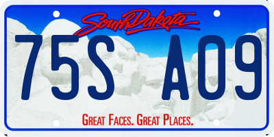 SD license plate 75SA09