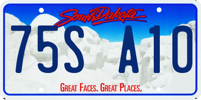 SD license plate 75SA10