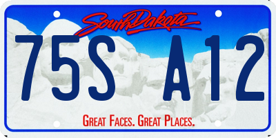 SD license plate 75SA12