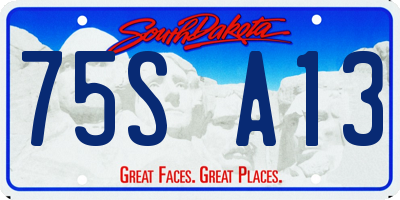 SD license plate 75SA13