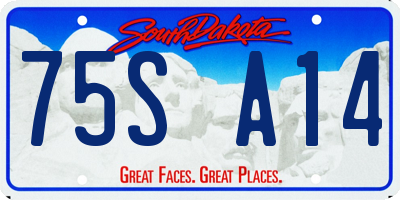 SD license plate 75SA14