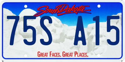 SD license plate 75SA15