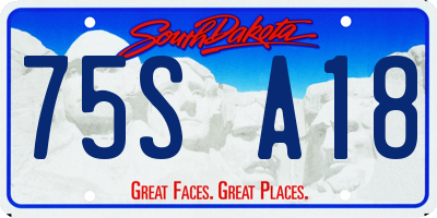 SD license plate 75SA18
