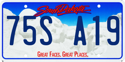 SD license plate 75SA19