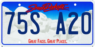 SD license plate 75SA20