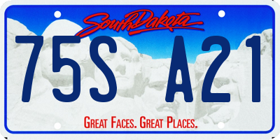 SD license plate 75SA21