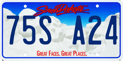 SD license plate 75SA24