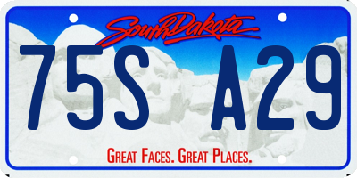 SD license plate 75SA29