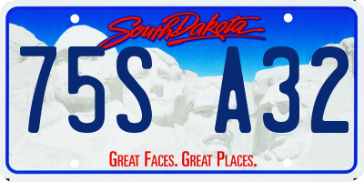 SD license plate 75SA32