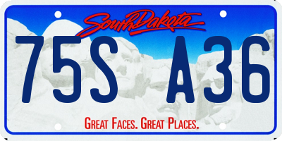 SD license plate 75SA36