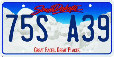 SD license plate 75SA39