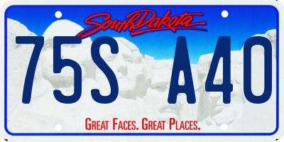 SD license plate 75SA40