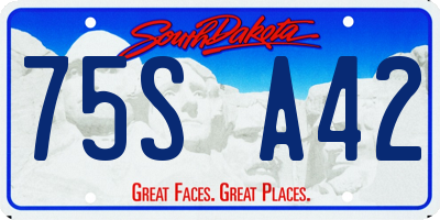 SD license plate 75SA42