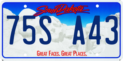 SD license plate 75SA43