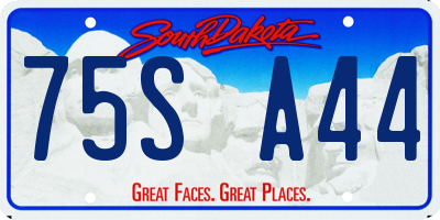 SD license plate 75SA44