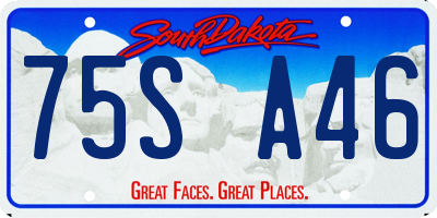 SD license plate 75SA46