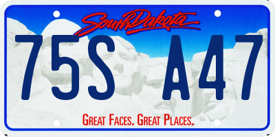 SD license plate 75SA47