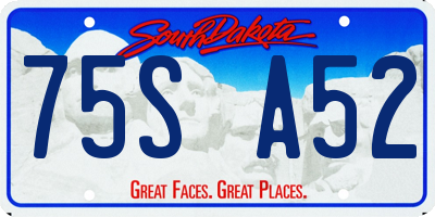 SD license plate 75SA52