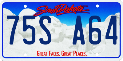 SD license plate 75SA64