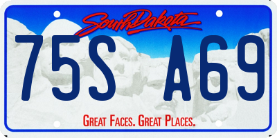 SD license plate 75SA69