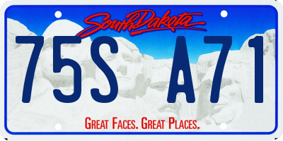SD license plate 75SA71