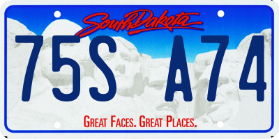 SD license plate 75SA74