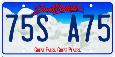 SD license plate 75SA75