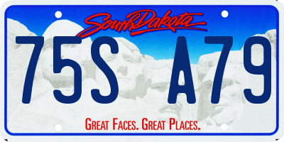 SD license plate 75SA79