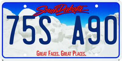SD license plate 75SA90