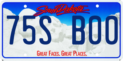 SD license plate 75SB00