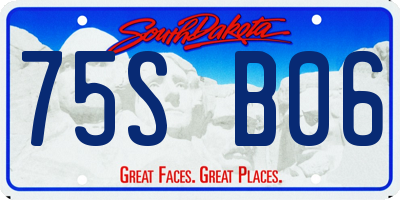 SD license plate 75SB06