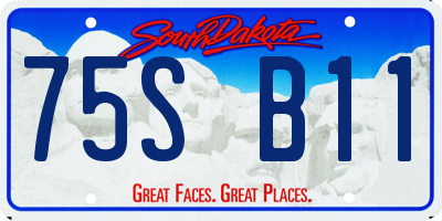SD license plate 75SB11