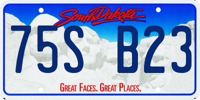 SD license plate 75SB23