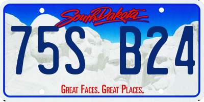 SD license plate 75SB24