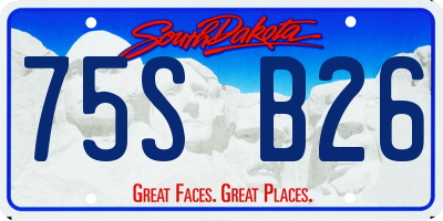 SD license plate 75SB26