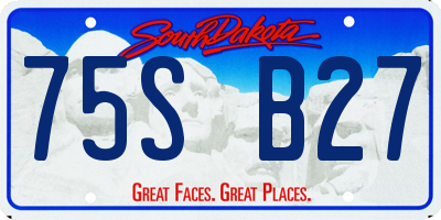 SD license plate 75SB27