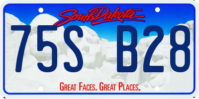 SD license plate 75SB28